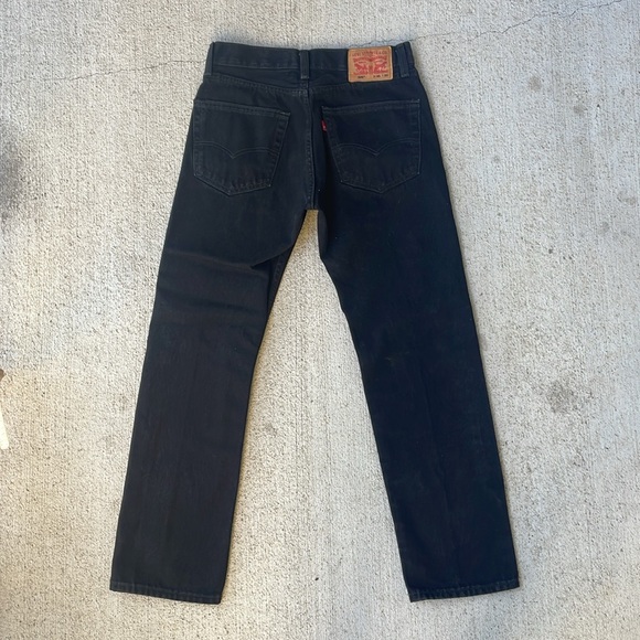Men's Levi’s 505 30 x 30 Black Jeans Straight fit - Picture 4 of 6